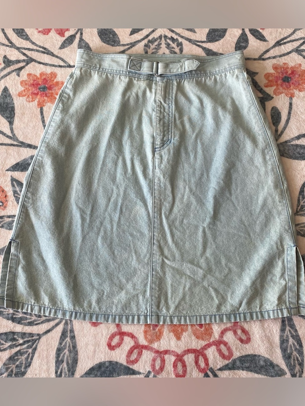 80’s Liz Claiborne Light Blue Denim A-Line Skirt women’s size 6P